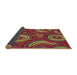 Thickness of Patterned Copper Brown Rug, pat743brn