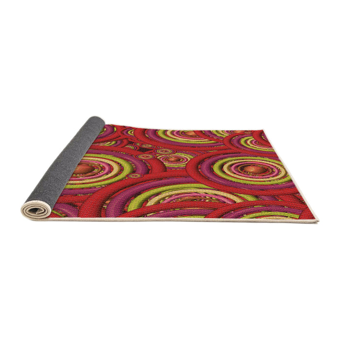 Thickness of Patterned Red Rug, pat743org