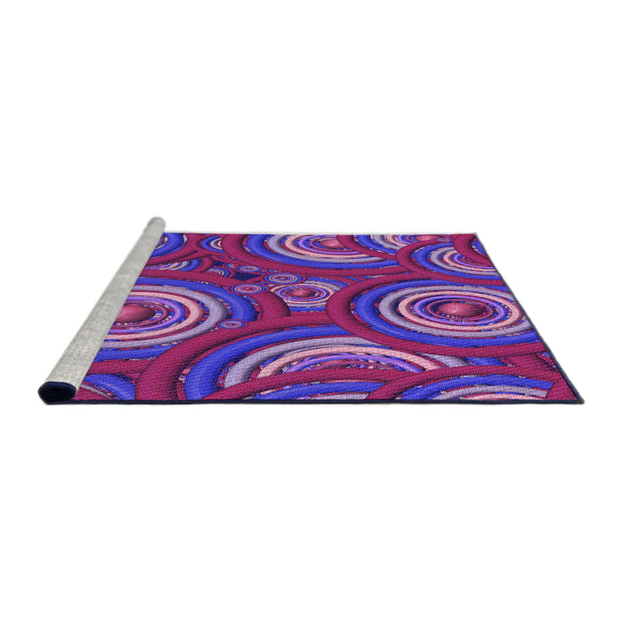 Sideview of Machine Washable Transitional Medium Violet Red Pink Rug, wshpat743pur