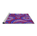 Sideview of Machine Washable Transitional Medium Violet Red Pink Rug, wshpat743pur