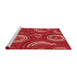 Sideview of Machine Washable Transitional Orange Rug, wshpat743rd