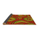 Thickness of Patterned Red Rug, pat743yw