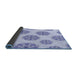 Thickness of Patterned Blue Rug, pat744blu