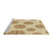 Sideview of Machine Washable Transitional Sun Yellow Rug, wshpat744brn