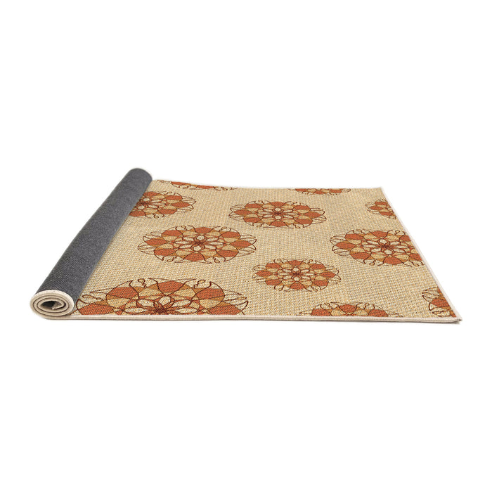 Thickness of Patterned Orange Rug, pat744org