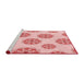 Sideview of Machine Washable Transitional Light Red Pink Rug, wshpat744rd