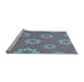 Sideview of Machine Washable Transitional French Lilac Purple Rug, wshpat745lblu