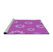 Sideview of Machine Washable Transitional Fuchsia Magenta Purple Rug, wshpat745pur