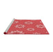 Sideview of Machine Washable Transitional Red Rug, wshpat745rd