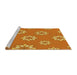 Sideview of Machine Washable Transitional Orange Red Orange Rug, wshpat745yw