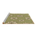 Sideview of Machine Washable Transitional Metallic Gold Rug, wshpat746brn