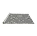 Sideview of Machine Washable Transitional Cloud Gray Rug, wshpat746gry