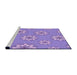 Sideview of Machine Washable Transitional Purple Plum Purple Rug, wshpat746pur