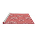 Sideview of Machine Washable Transitional Light Coral Pink Rug, wshpat746rd