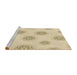 Sideview of Machine Washable Transitional Golden Blonde Gold Rug, wshpat747brn