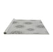 Sideview of Machine Washable Transitional Platinum Gray Rug, wshpat747gry