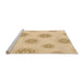 Sideview of Machine Washable Transitional Golden Blonde Gold Rug, wshpat747org