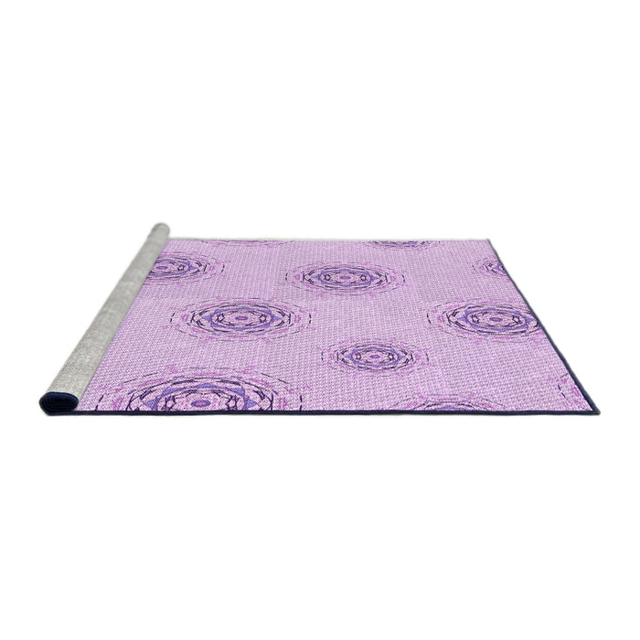 Sideview of Machine Washable Transitional Purple Rug, wshpat747pur