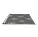 Sideview of Machine Washable Transitional Grey Gray Rug, wshpat748gry