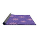 Thickness of Patterned Purple Mimosa Purple Rug, pat748pur