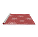 Sideview of Machine Washable Transitional Red Rug, wshpat748rd