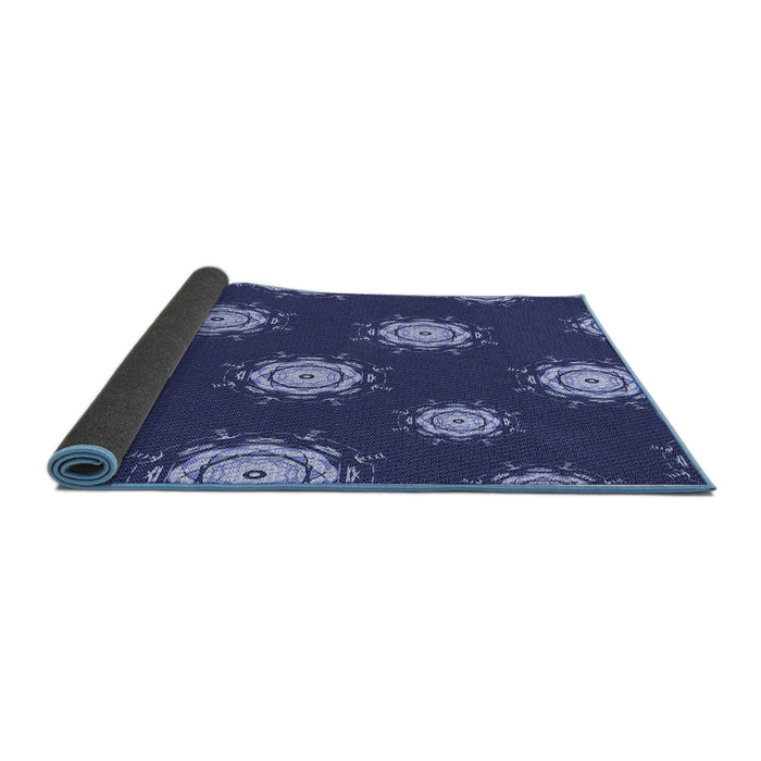 Thickness of Patterned Lapis Blue Rug, pat749blu