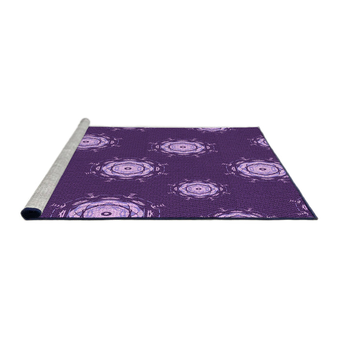 Sideview of Machine Washable Transitional Purple Rug, wshpat749pur