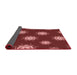 Thickness of Patterned Cranberry Red Rug, pat749rd