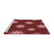 Sideview of Machine Washable Transitional Cranberry Red Rug, wshpat749rd