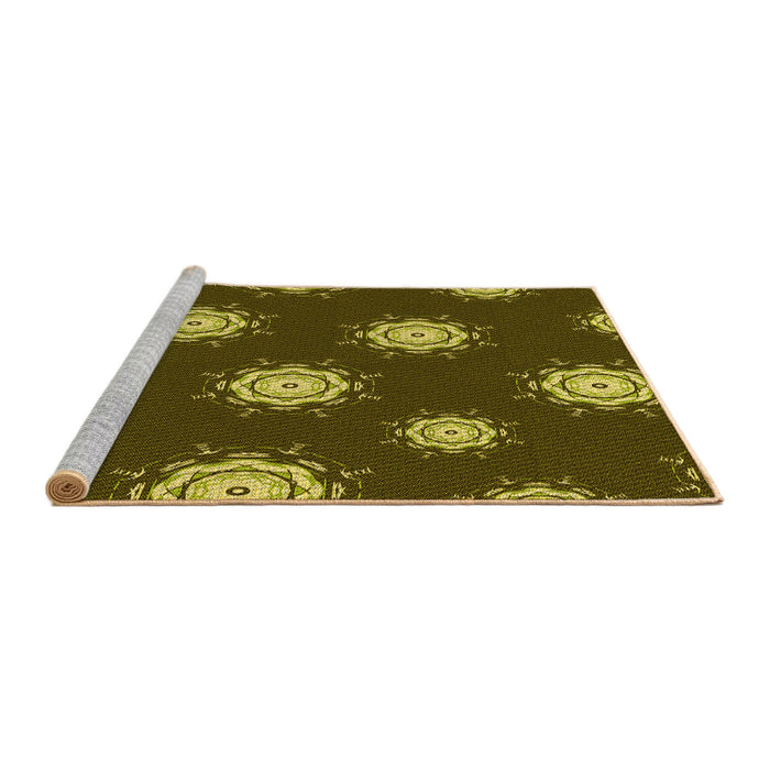 Sideview of Machine Washable Transitional Bakers Brown Rug, wshpat749yw