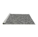 Sideview of Machine Washable Transitional Ash Gray Rug, wshpat75gry