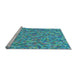 Machine Washable Transitional Blue Rug in a Bedroom, wshpat75lblu