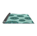 Thickness of Patterned Deep-Sea Green Rug, pat750lblu