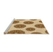 Sideview of Machine Washable Transitional Brown Gold Rug, wshpat750org