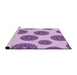 Sideview of Machine Washable Transitional Blossom Pink Rug, wshpat750pur