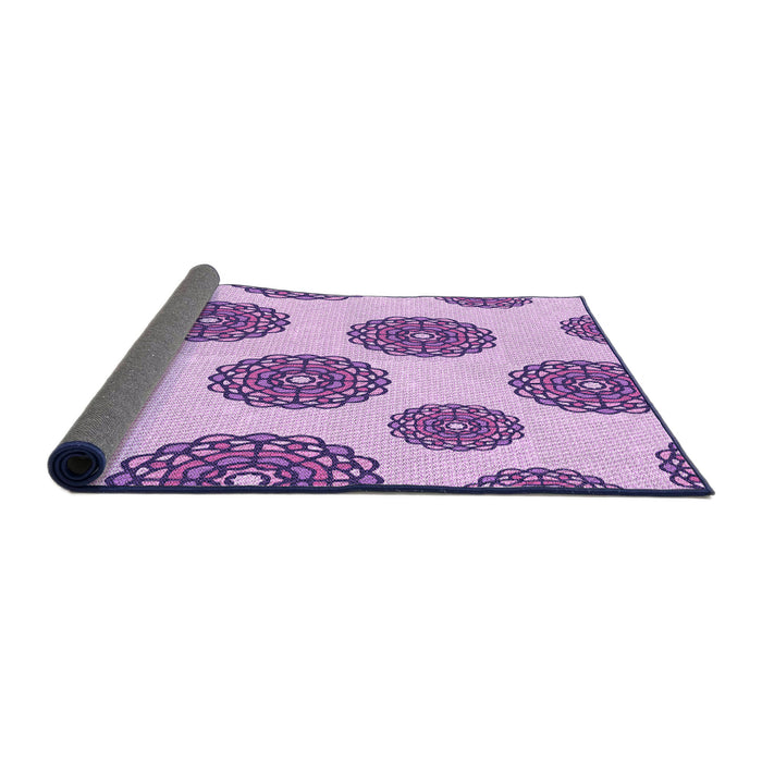 Thickness of Patterned Blossom Pink Rug, pat750pur