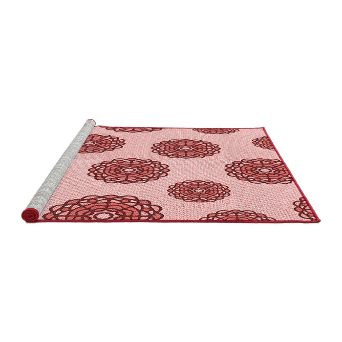 Sideview of Machine Washable Transitional Red Rug, wshpat750rd