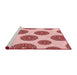 Sideview of Machine Washable Transitional Red Rug, wshpat750rd