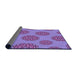 Thickness of Patterned Bright Lilac Purple Rug, pat751pur