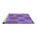 Sideview of Machine Washable Transitional Bright Lilac Purple Rug, wshpat751pur