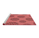 Sideview of Machine Washable Transitional Red Rug, wshpat751rd