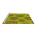 Sideview of Machine Washable Transitional Dark Yellow Green Rug, wshpat751yw