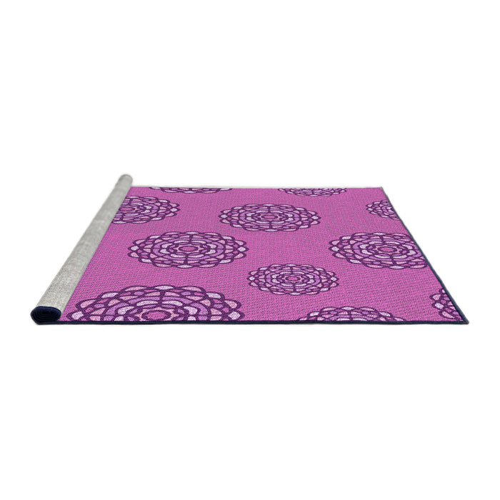 Sideview of Machine Washable Transitional Purple Rug, wshpat752pur