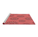Sideview of Machine Washable Transitional Red Rug, wshpat752rd