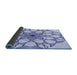 Thickness of Patterned Blue Rug, pat753blu