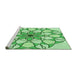 Sideview of Machine Washable Transitional Jade Green Rug, wshpat753grn