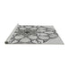 Sideview of Machine Washable Transitional Platinum Gray Rug, wshpat753gry