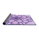 Thickness of Patterned Blossom Pink Rug, pat753pur