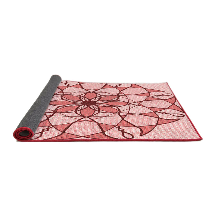 Thickness of Patterned Pink Rug, pat753rd