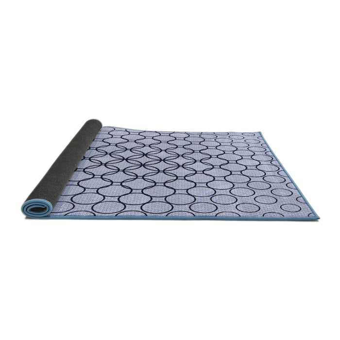 Thickness of Patterned Lavender Blue Rug, pat754blu